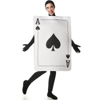 Disfraz de carta de poker AS de picas para adulto