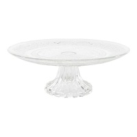 Soporte para tartas de cristal transparente de 25 cm