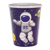 Vasos de colección Astronauta de 9 x 8 cm - 8 unidades