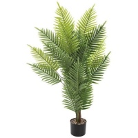 Planta artificial de palmera con macetero negro de 1,40 m