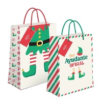 Bolsa regalo de 45 x 33 x 10 cm de elfo ayudante oficial - 1 unidad