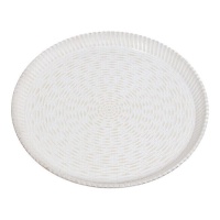 Bandeja decorativa natural circular de 30 cm - DCasa
