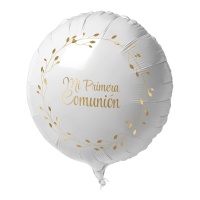 Globo de Comunión Ramas Doradas de 45 cm