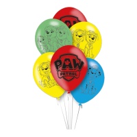 Globos de látex de la Patrulla Canina acción - 6 unidades