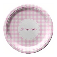 Platos de Es un niña de 18 cm - 8 unidades