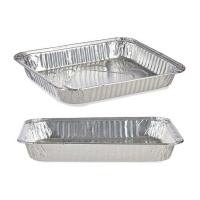 Envase de 33,5 x 26 x 5,5 cm desechable rectangular - 3 unidades