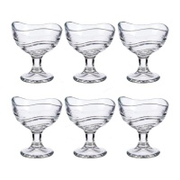 Copa de helado de 135 ml de forma ondulada - 6 unidades