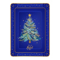 Bandeja de 34 x 25 cm de cartón rectangular de Feliz Natal - 1 unidad
