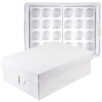 Caja para 24 cupcakes rectangular alta