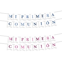 Guirnalda Mi Primer Comunión de banderines niño o niña de 4,00 m