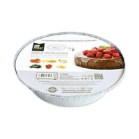 Envase de 18,3 x 4 cm desechable redondo con tapa - 2 unidades