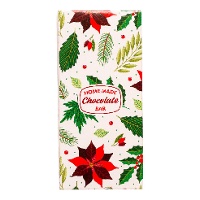 Caja para tableta de chocolate de flor de Navidad de 16 x 7,5 x 2,5 cm - 5 unidades