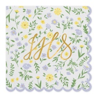 Servilletas de comunión IHS de 16 x 16 cm - 20 unidades