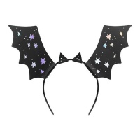 Diadema de murciélagos con estampado holográfico - PartyDeco