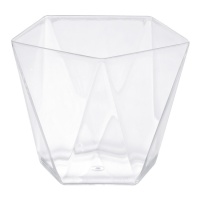 Vasitos de 120 ml de plástico transparente forma de pentágono - Dekora - 100 unidades