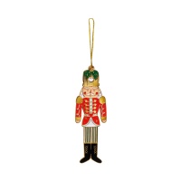 Colgante metálico de soldado Cascanueces de 3 x 10 cm