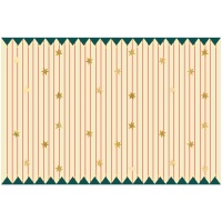 Mantel de rayas finas y estrellas de 1,80 x 1,20 m