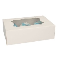 Caja para 6 cupcakes blanca - 25 unidades