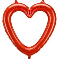 Globo de corazón rojo de 73 x 72 cm