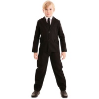Disfraz traje hombre negro para niño