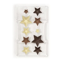 Molde de estrellas para chocolate - Decora - 10 cavidades