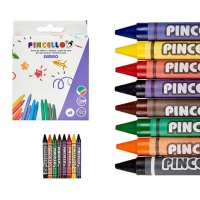Ceras de colores jumbo - Pincello - 8 unidades