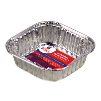 Envase de 9 x 9 x 2,5 cm desechable cuadrado tocino de cielo - 6 unidades