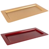 Plato de 35,5 x 17,8 cm de plástico rectangular - 1 unidad