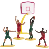 Decoración para tarta de Baloncesto - 5 unidades