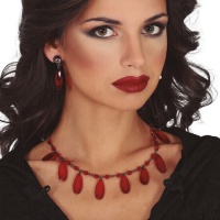 Set de collar y pendientes de rubíes