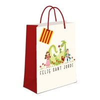 Bolsa regalo de 32 x 26 x 10 cm de Feliç Sant Jordi
