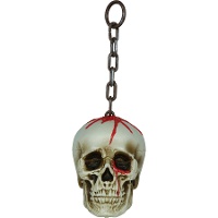 Colgante de calavera sangrienta con cadena de 40 cm