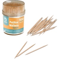 Palillos de madera en bote - 500 unidades