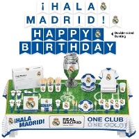 Pack para fiesta del Real Madrid - 6 personas - 75 piezas
