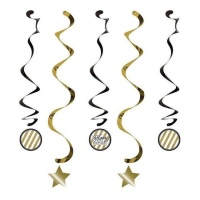 Colgantes decorativos de Golden Birthday - 99 cm - 5 unidades