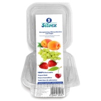 Envase de 0,5 L desechable con tapa bisagra - 3 unidades