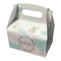Caja de Mi Primera Comunión de color beige y oro - 2 unidades