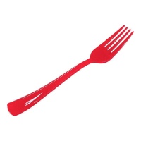 Tenedores de 18,8 cm de plástico rojo premium - 12 unidades