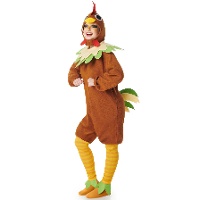 Disfraz de gallina marrón para mujer