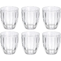 Vaso de 300 ml rayas de colores - 6 unidades