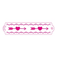 Stencil de cenefa de corazones y flechas de 7 x 30 cm - Decora