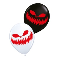 Globos de látex de Rostro siniestro de 30 cm - 6 unidades