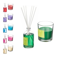 Set de mikado de 100 ml y vela aromas - 2 piezas