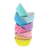 Cápsulas para cupcakes de 7 cm colores pastel - PME - 100 unidades