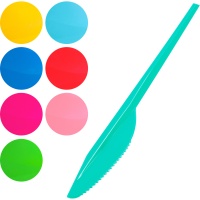 Cuchillos de 16,5 cm de plástico de colores - 12 unidades