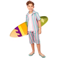 Disfraz de surfista a rayas para niño