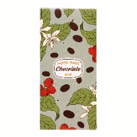 Caja para tableta de chocolate hojas de cacao de 16 x 7,5 x 2,5 cm - 5 unidades