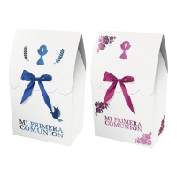 Caja para regalo de 13,5 x 8 x 5 cm con solapa de Comunión - 2 unidades