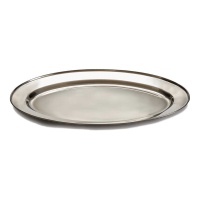 Bandeja de 35 cm ovalada de acero