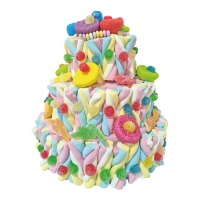 Tarta de chuches de nubes de 3 pisos de 980 gr